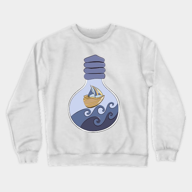 Cartoon cute underwater digital illustration Crewneck Sweatshirt by tiana geo